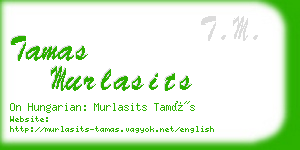 tamas murlasits business card